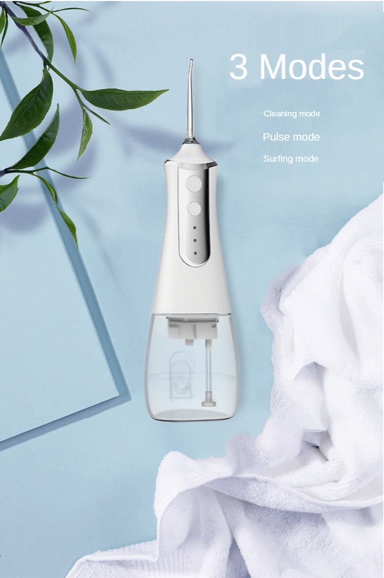 LISM Portable Oral Irrigator Water Flosser Dental Water Jet Tools Pick Cleaning Teeth 350ML 5 Nozzles Mouth Washing MachineFloss