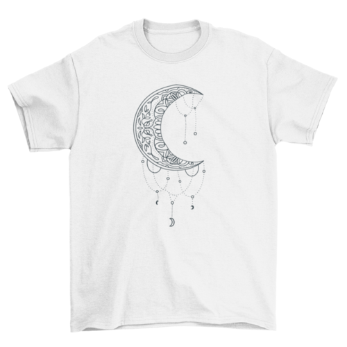 Half moon mandala decoration t-shirt