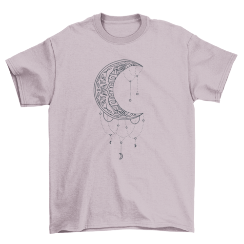 Half moon mandala decoration t-shirt