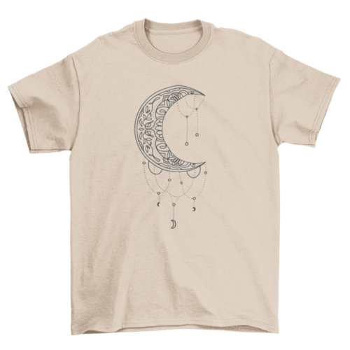 Half moon mandala decoration t-shirt