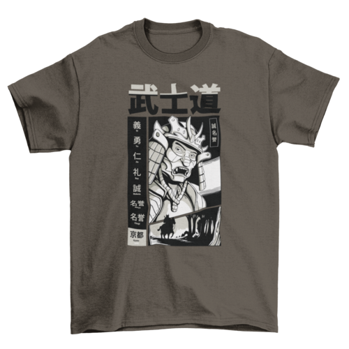 Samurai Bushido face t-shirt