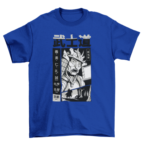 Samurai Bushido face t-shirt