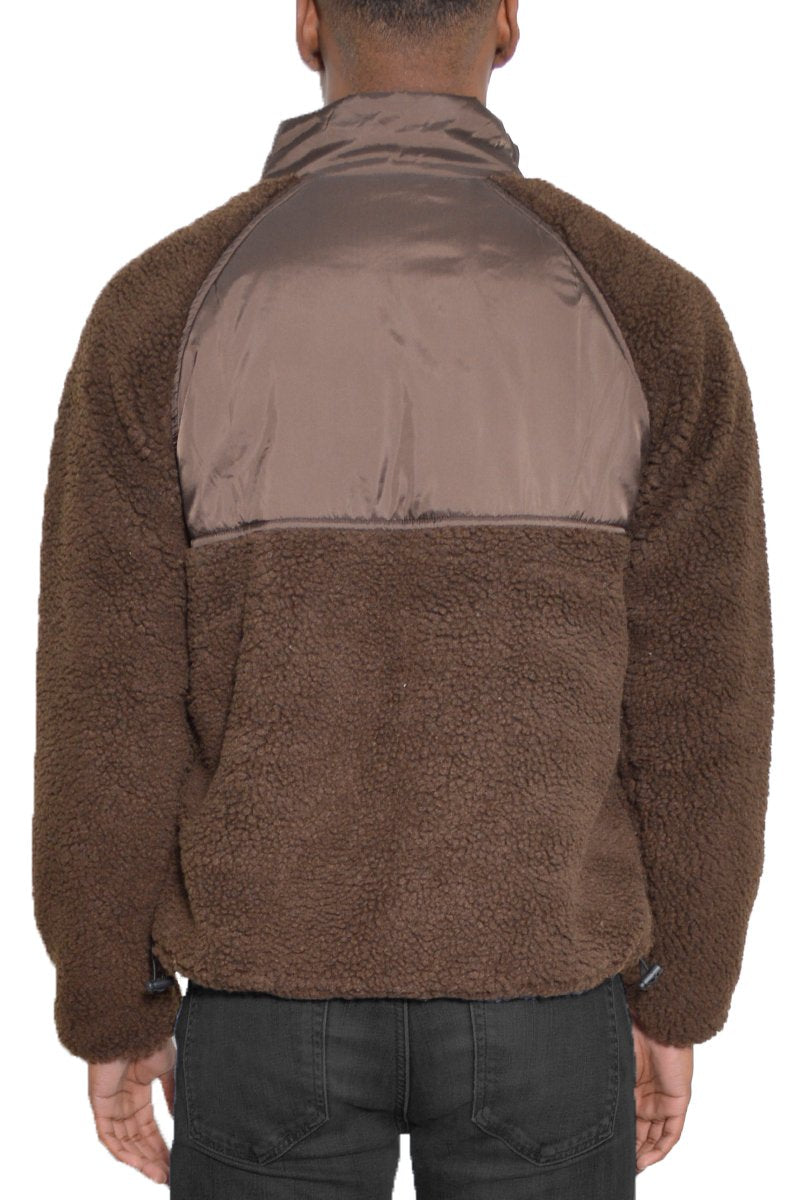 SHERPA CUT OUT FLEECE JACKET