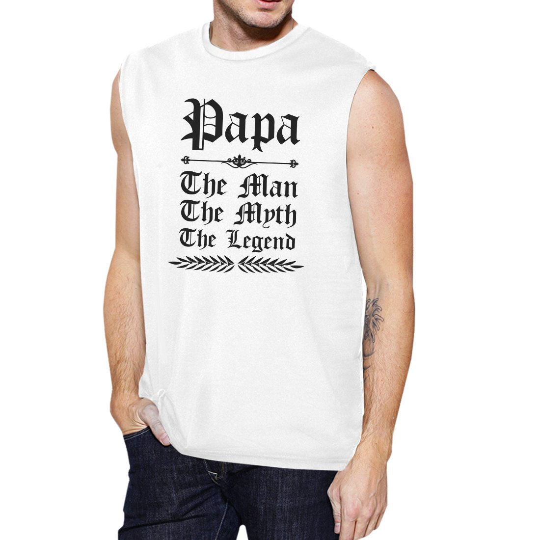 Vintage Gothic Papa Mens Popular Workout Gym