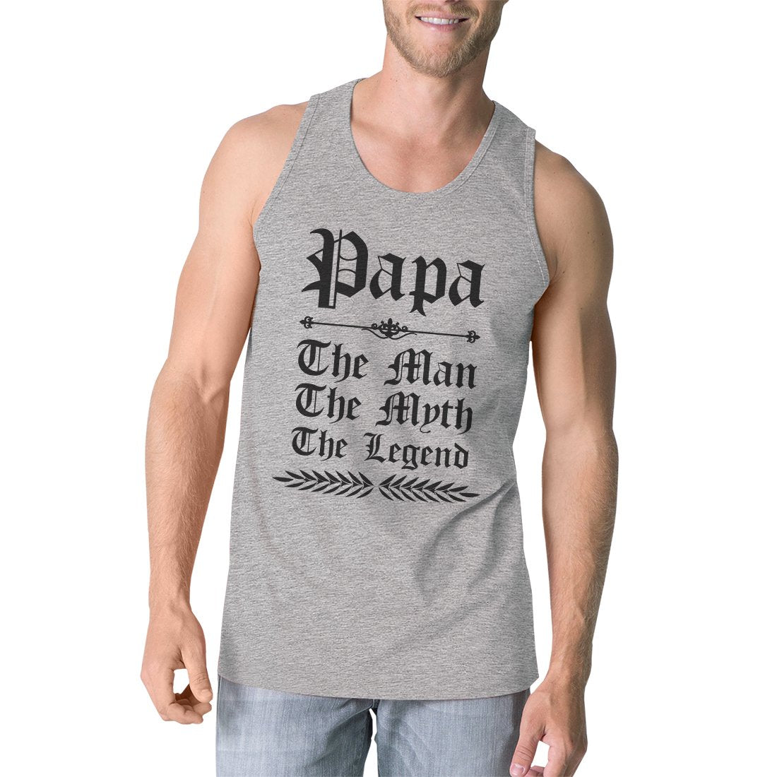 Vintage Gothic Papa Mens Lovely Gym Fathers Day