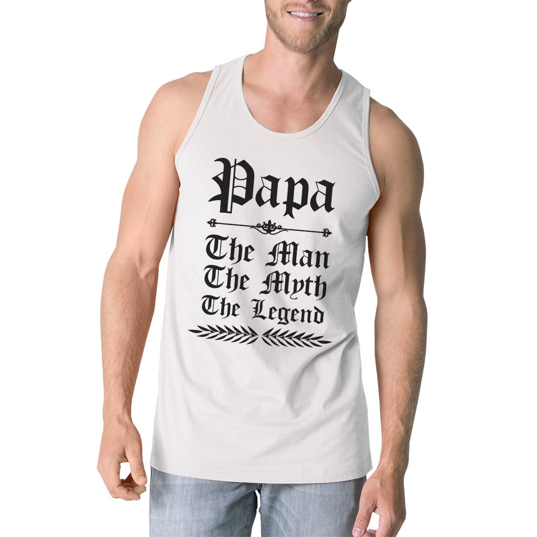 Vintage Gothic Papa Mens Lovely Gym Fathers Day