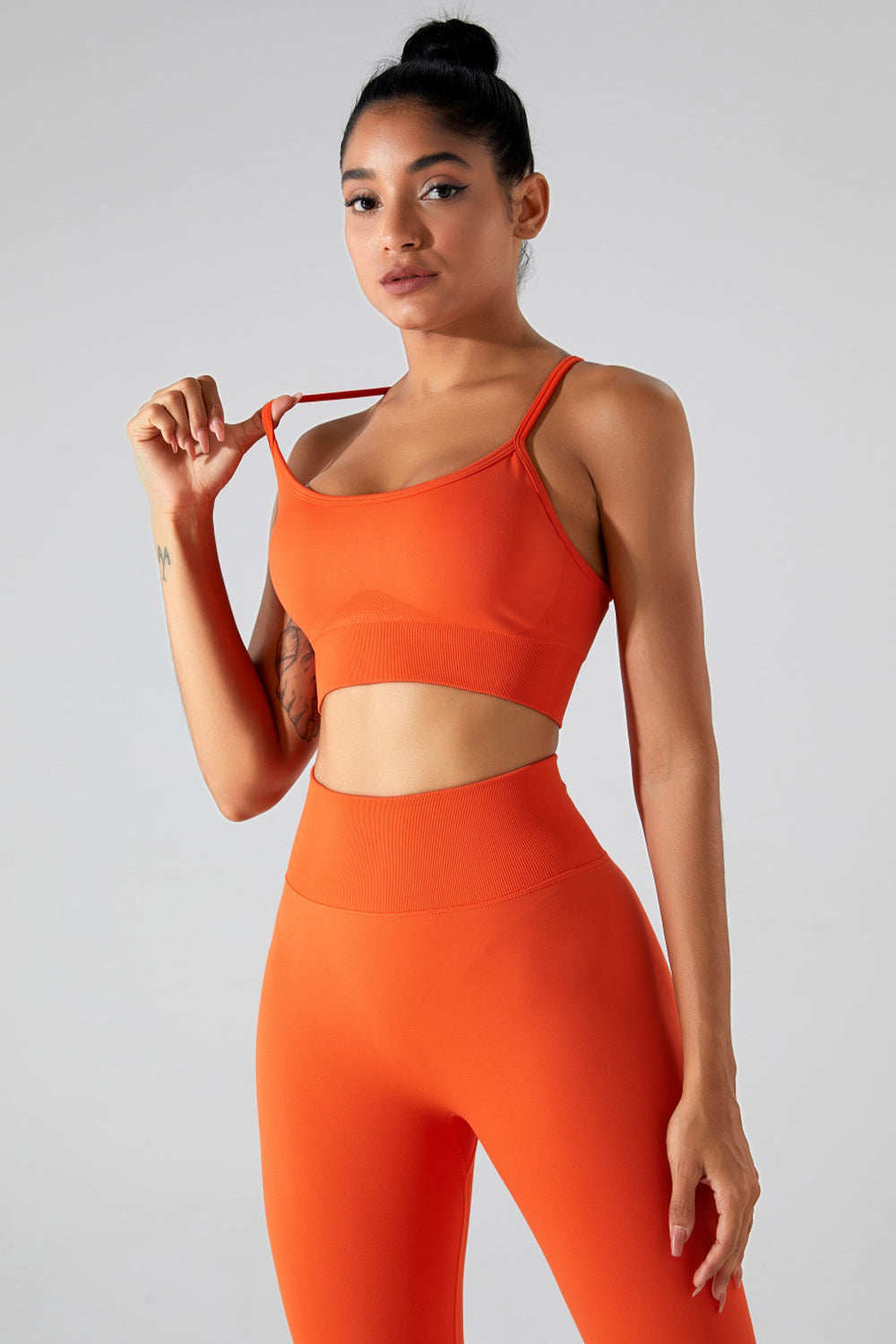 Crisscross Spaghetti Strap Active Cami