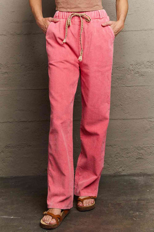 POL  Leap Of Faith Corduroy Straight Fit Pants